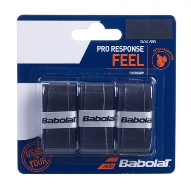 OVERGRIP BABOLAT PRO RESPONSE NEGRO X3 TENIS PADEL - 1