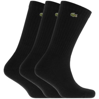 CALCETIN LACOSTE SPORT NEGRO X3 TENIS PADEL - 1