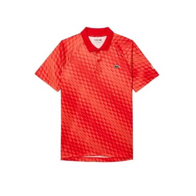 POLERA LACOSTE POLO NOVAK DJOKOVIC EN COLOR ROJO TENIS PADEL - 1