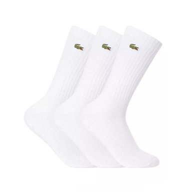 CALCETIN LACOSTE SPORT EN COLOR BLANCO X3 TENIS PADEL - 1