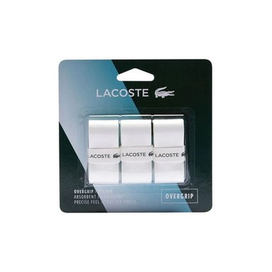 OVERGRIP LACOSTE EN COLOR BLANCO X3 TENIS PADEL - 1