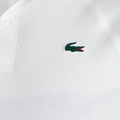 POLERA LACOSTE POLO NOVAK DJOKOVIC ULTRA DRY BLANCA TENIS - 5