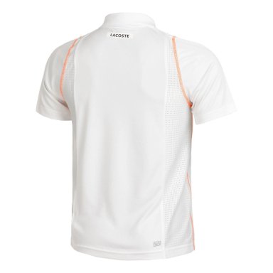 POLERA LACOSTE POLO SPORT BLANCA/NARANJA TENIS - 2