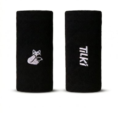 MUÑEQUERA TILKI LARGA XL TERRY NEGRA X2 TENIS PADEL - 1