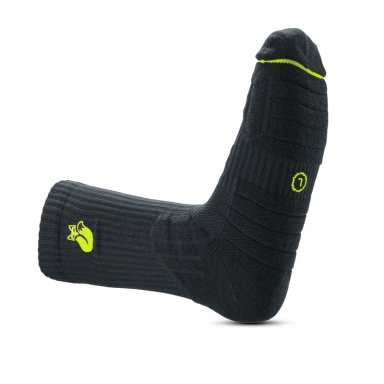 CALCETIN TILKI CREW D4 LEHINDE NEGRO/AMARILLO TENIS PADEL - 3