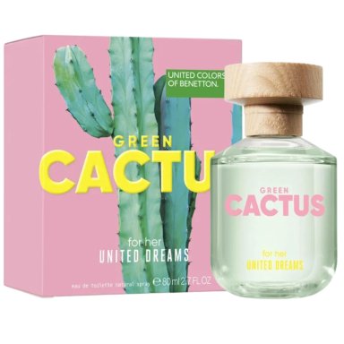 BENETTON GREEN CACTUS FOR HER UNITED DREAMS EDT 80 ML - 1
