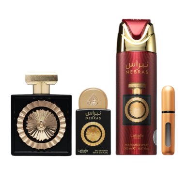 LATTAFA NEBRAS EDP 100ML +MINI 20 ML + PERFUME SPRAY 200ML SET - 2