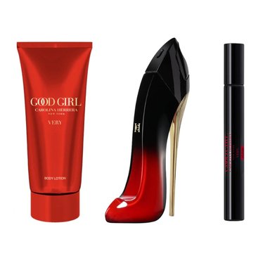 SET CAROLINA HERRERA GOOD GIRL VERY ELIXIR 80 ML + MINI 10 ML + BODY LOTION 100 ML - 2
