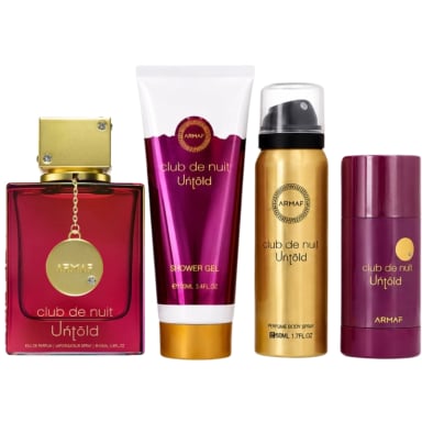 SET 4PCS ARMAF CLUB DE NUIT UNTOLD 100ML + SG 100ML + BS 50ML + DES 75ML - 2