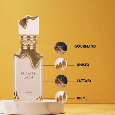 PERFUME UNISEX LATTAFA ECLAIRE EDP 100 ML - ELEGANTE Y VERSATIL CON NOTAS ORIENTALES Y MODERNAS - 3