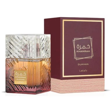 PERFUME HOMBRE LATTAFA KHAMRAH DUKHAN EDP 100 ML - INTENSO CON TOQUE AMADERADO Y DULCE - 1