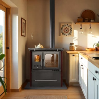 COCINA A LEÑA ALCAZAR EUROPEA M90 BURDEO - 2