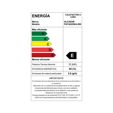 ESTUFA A LEÑA PATAGONIA 600 GRIS - 3