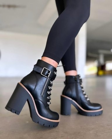 BOTINES PARA DAMA TACO ALTO PLATAFORMA M360 - 1