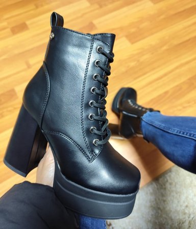 BOTIN MUJER TACO ALTO CON PLATAFORMA M481 - 1