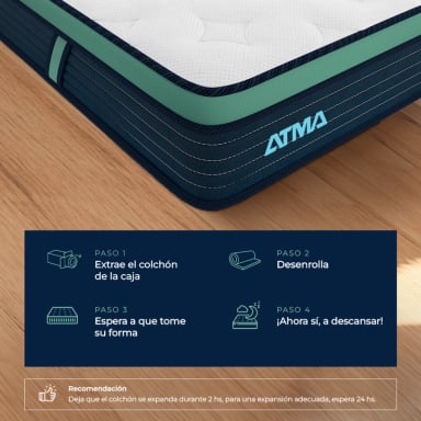 COLCHON DE RESORTES ATMA ONE 2 PLAZAS 150X190X20 EN CAJA - 5