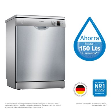 LAVAVAJILLAS 12 CUBIERTOS SMS25AI05E SILENCE PLUS INOX SERIE 2 - 8