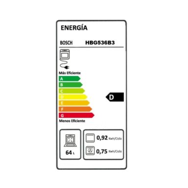 HORNO EMPOTRABLE BOSCH HBG536EB3 71L SERIE 6 NEGRO - 5