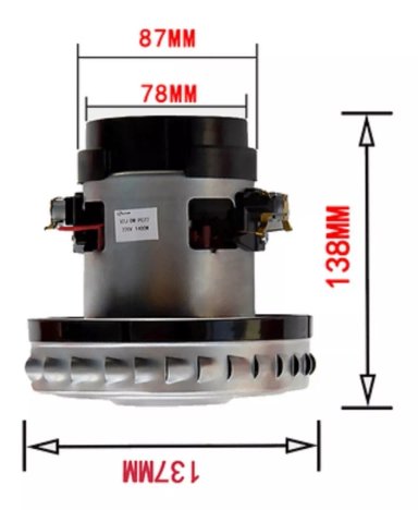 MOTOR ASPIRADORA POLVO-AGUA 1400W 1 TURBINA - 3
