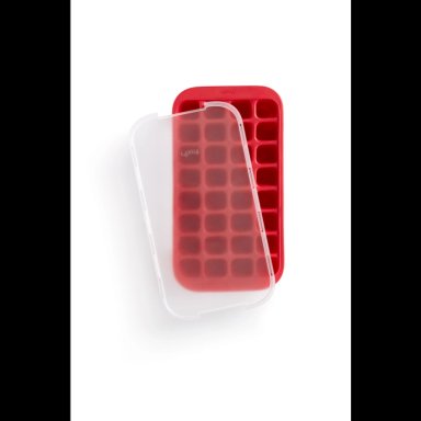 CUBETERA CON TAPA INDUSTRIAL EN COLOR ROJO - 1