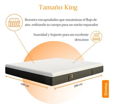 COLCHÓN EMMA HYBRID PREMIUM KING 180CM X 200CM X 24CM - 2
