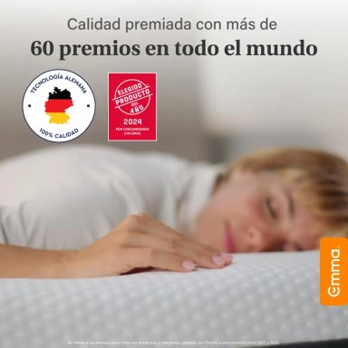 COLCHON EMMA HYBRID PREMIUM 2 PLAZAS PLUS 150 X 200 X 25CM EN COLOR BLANCO Y GRIS - 4