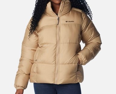 PARKA MUJER COLUMBIA BEIGE - 1