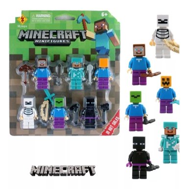 SET 6 MINIFIGURITAS MINECRAFT - 1