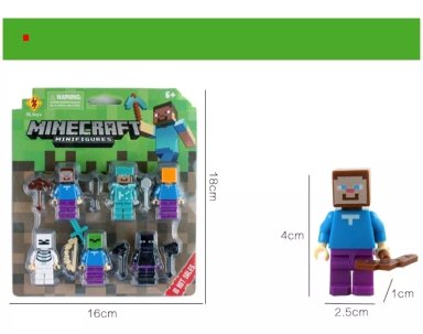 SET 6 MINIFIGURITAS MINECRAFT - 2