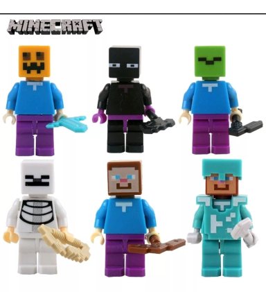 SET 6 MINIFIGURITAS MINECRAFT - 4
