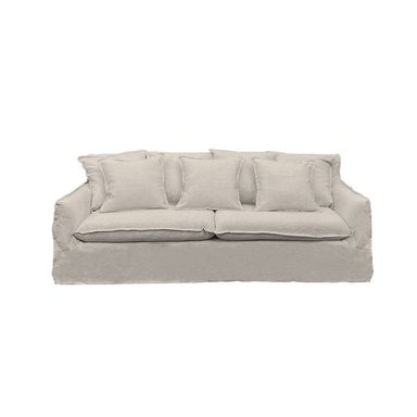 SOFA PALENA 3 CUERPOS CHENILLE HUESO - 1