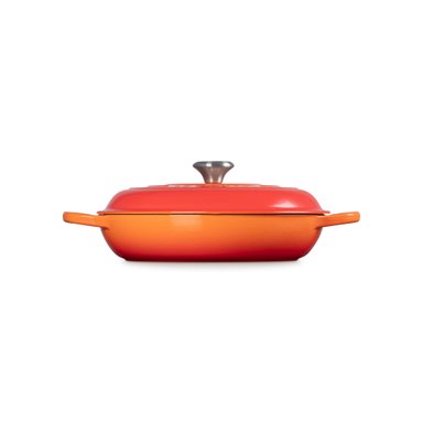 LE CREUSET CACEROLA BAJA 30CM VERDE BAMBOO HIERRO - 1