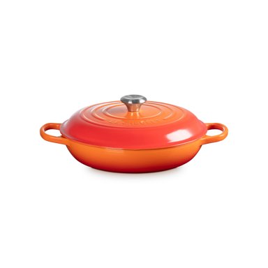 LE CREUSET CACEROLA BAJA 30CM VERDE BAMBOO HIERRO - 2