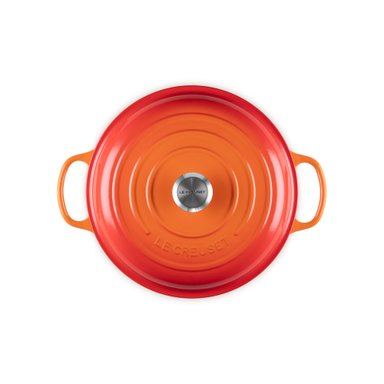 LE CREUSET CACEROLA BAJA 30CM VERDE BAMBOO HIERRO - 4