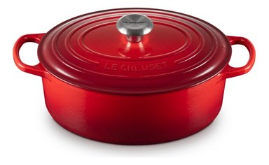 LE CREUSET COCOTTE OVAL 29 CM AZUL CARIBE HIERRO - 1