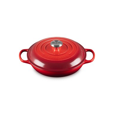 LE CREUSET CACEROLA BAJA 26CM CEREZA HIERRO - 3