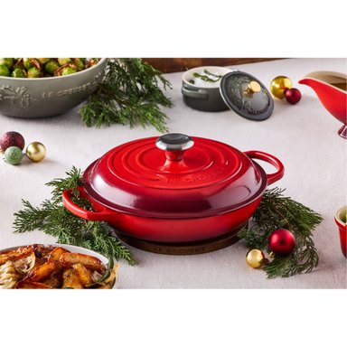 LE CREUSET CACEROLA BAJA 26CM CEREZA HIERRO - 5