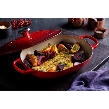 LE CREUSET CACEROLA OBLONG 31CM CEREZA HIERRO - 5