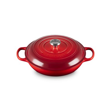 LE CREUSET CACEROLA BAJA 30CM CEREZA HIERRO - 3