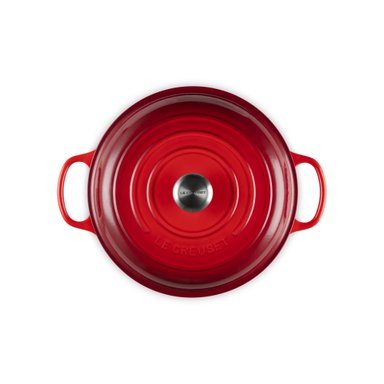 LE CREUSET CACEROLA BAJA 30CM CEREZA HIERRO - 4