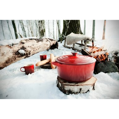 LE CREUSET COCOTTE REDONDA 34CM CEREZA HIERRO - 4