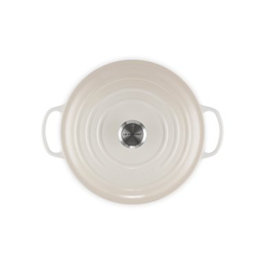 LE CREUSET COCOTTE REDONDA 28CM MERINGUE HIERRO - 4