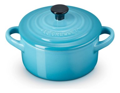 LE CREUSET MINI COCOTTE REDONDA 10 CM AZUL CARIBE CERAMICA - 1