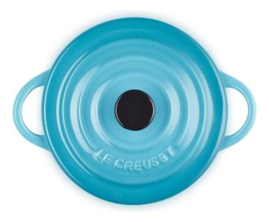 LE CREUSET MINI COCOTTE REDONDA 10 CM AZUL CARIBE CERAMICA - 2