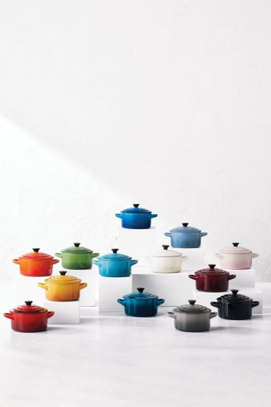 LE CREUSET MINI COCOTTE REDONDA 10 CM AZUL CARIBE CERAMICA - 4