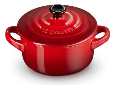 LE CREUSET MINI COCOTTE REDONDA 10 CM CEREZA CERAMICA - 1