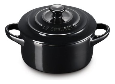 LE CREUSET MINI COCOTTE REDONDA 10 CM NEGRO BRILLANTE - 1