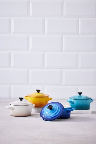 LE CREUSET MINI COCOTTE 10 CM AZUL AZURE CERAMICA - 3