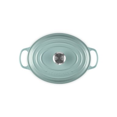 LE CREUSET COCOTTE OVALADA 29CM SEA SALT HIERRO - 3