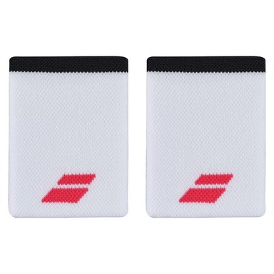 MUÑEQUERAS BABOLAT TENIS LOGO JUMBO BLANCO - ROJO - 1